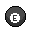 Black ball with letter E in front and center