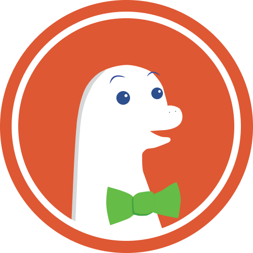 Duck duck go logo but modified